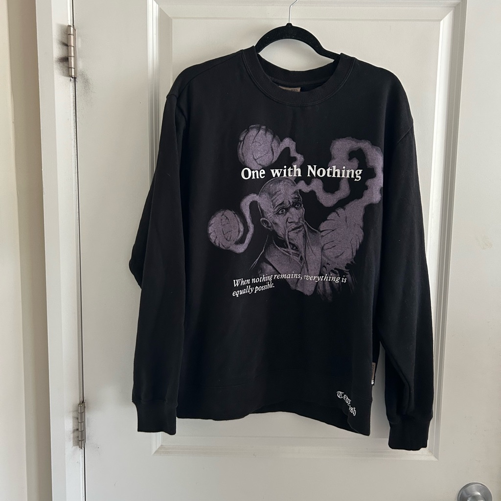 Teddy Fresh Black Sweatshirt With Lavender Graphic "One With Nothing"
